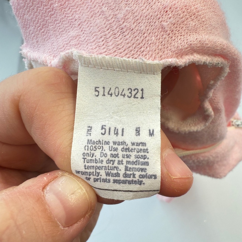 Vtg Pink Floral Footed Baby Onesie – Zipper Front, Plush, Size 0-3M (Unbranded) - Picture 3 of 5